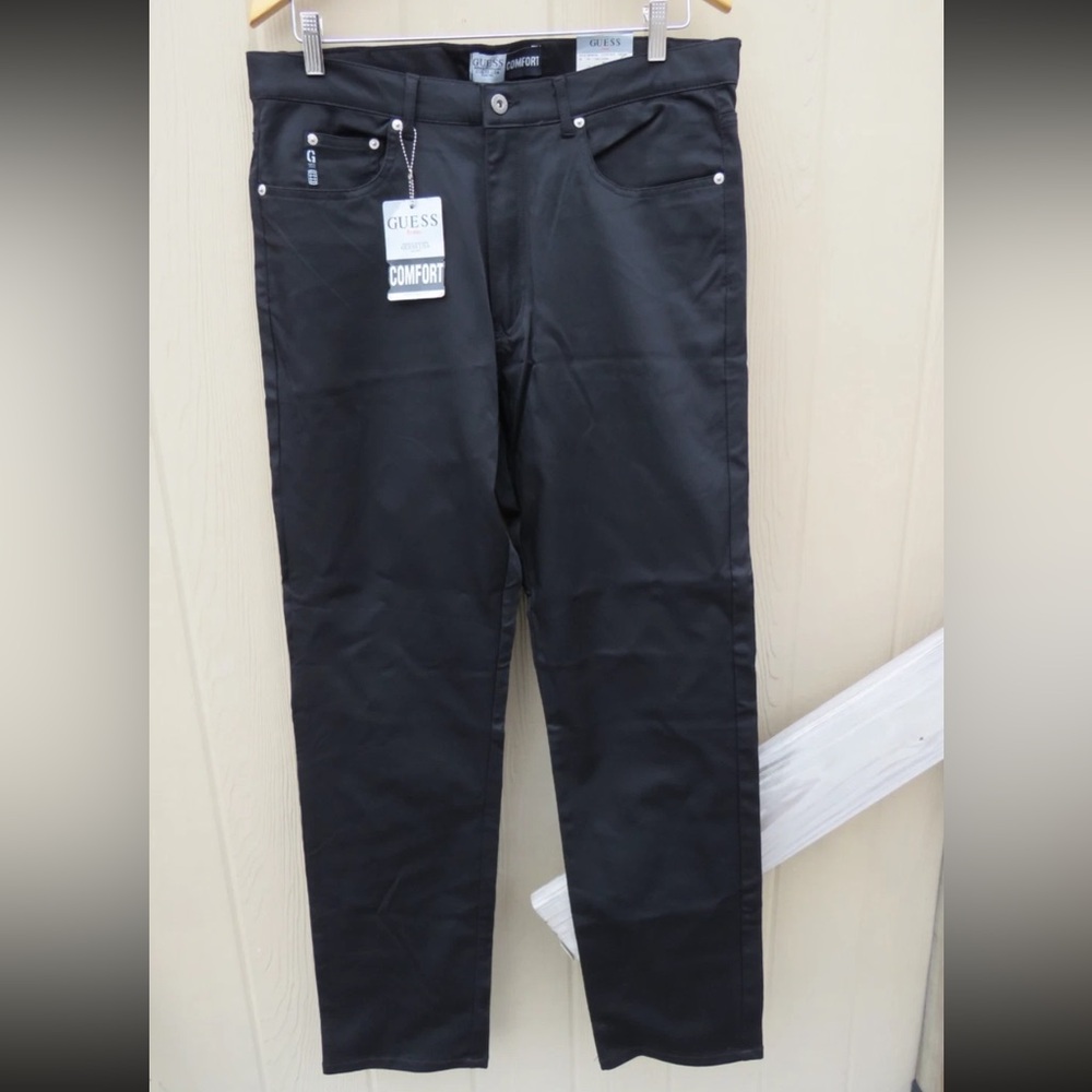 NWT Vintage Guess Cyber Cowboy Mens Comfort Jeans Black 36x32